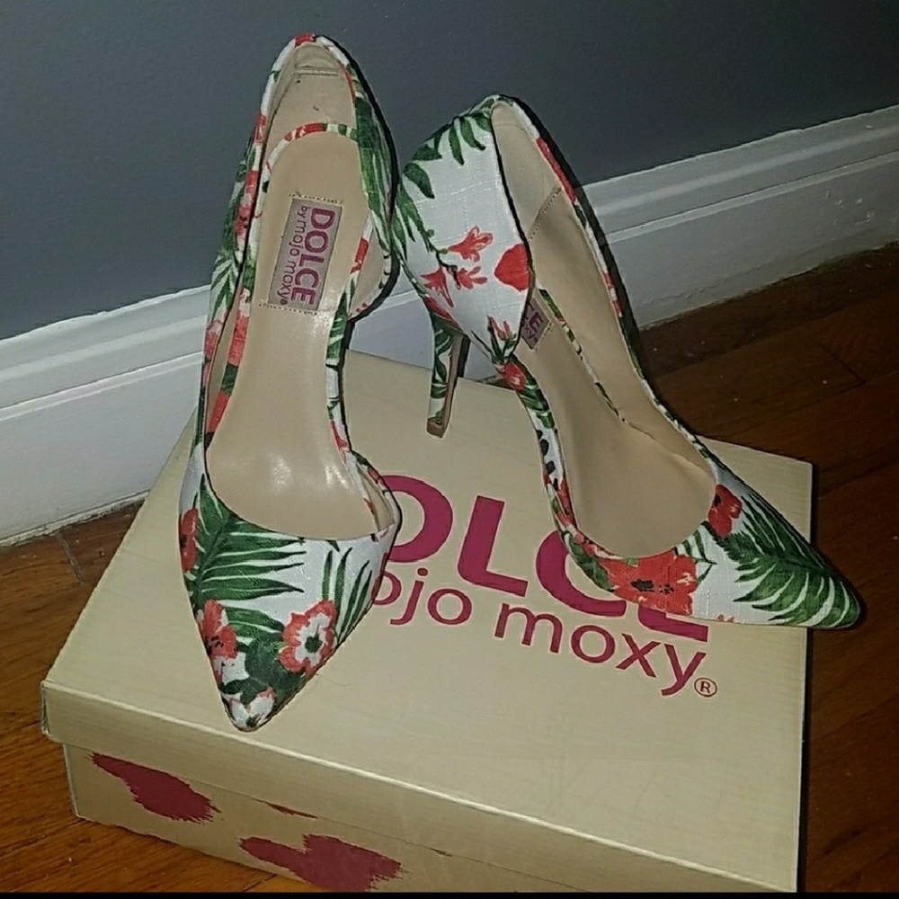 Tropical Print heels